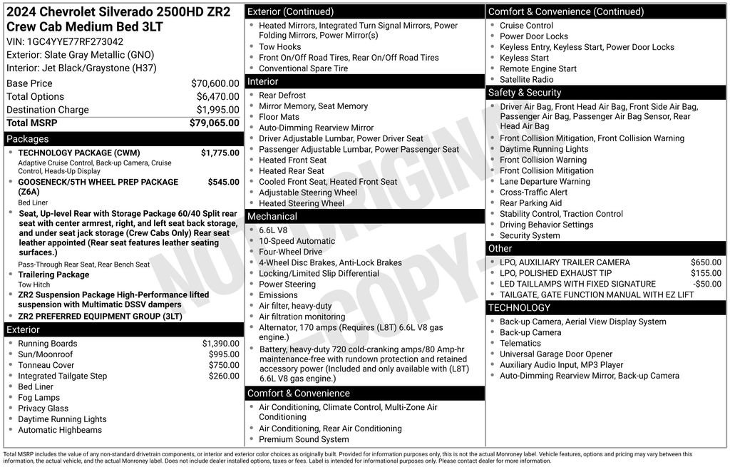 Used 2024 Chevrolet Silverado 2500 ZR2 w/ Technology Package image 10