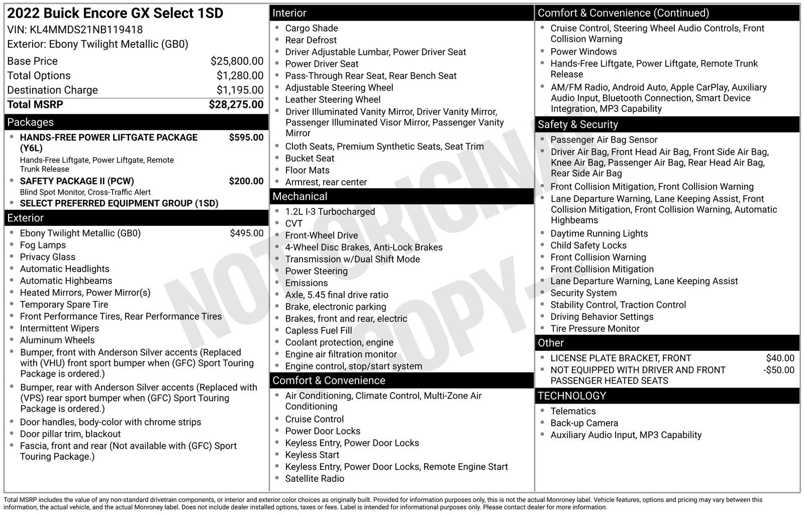 Used 2022 Buick Encore GX Select image 2