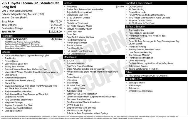 Used 2021 Toyota Tacoma SR AWD/4WD image 5