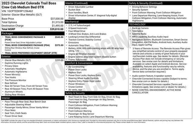 Certified 2023 Chevrolet Colorado Trail Boss AWD/4WD image 6