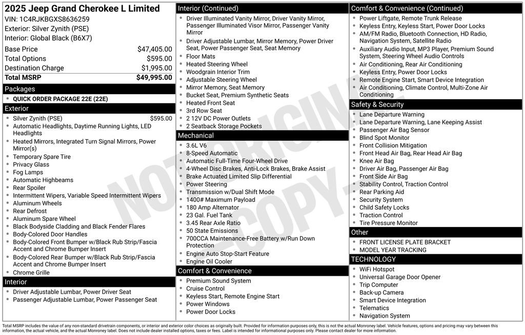 Used 2025 Jeep Grand Cherokee L Limited image 39