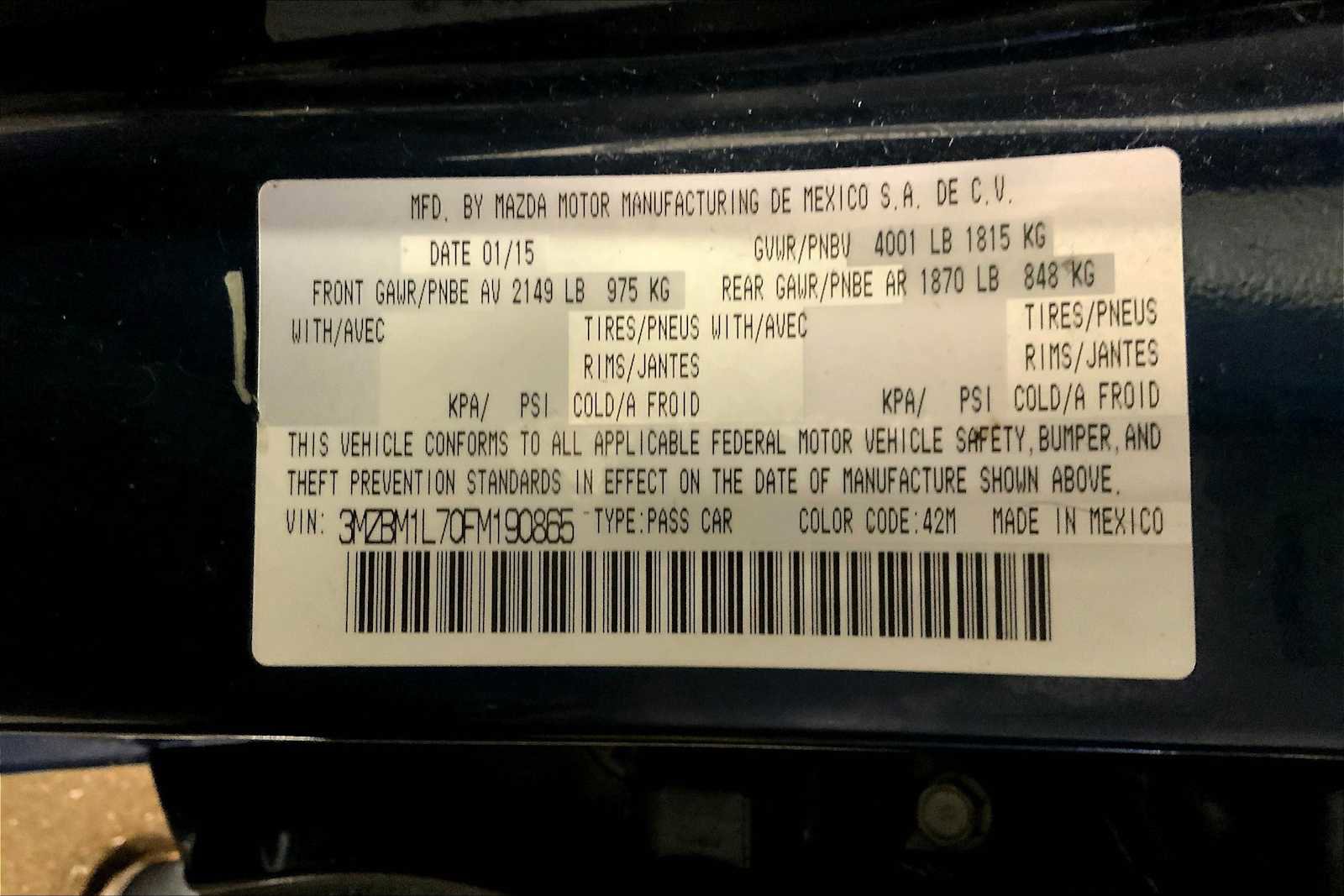 Used 2015 MAZDA MAZDA3 i Touring image 32