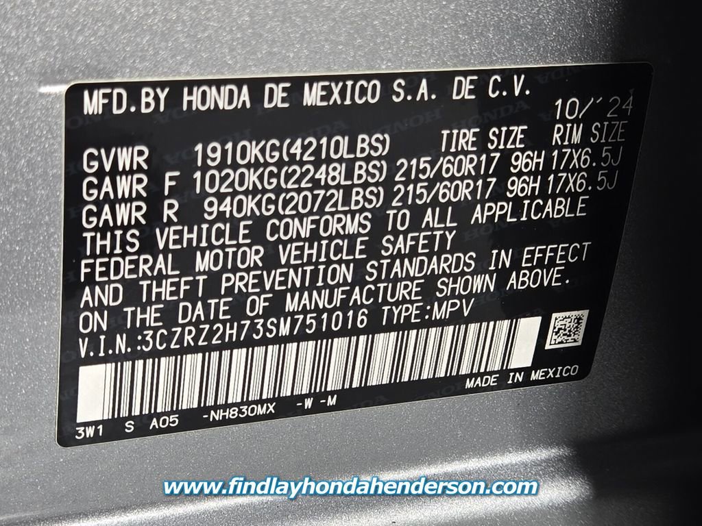 Certified 2025 Honda HR-V EX-L image 14