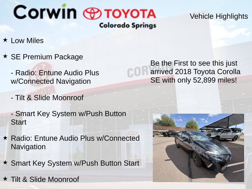 Used 2018 Toyota Corolla SE w/ SE Premium Package FWD image 4