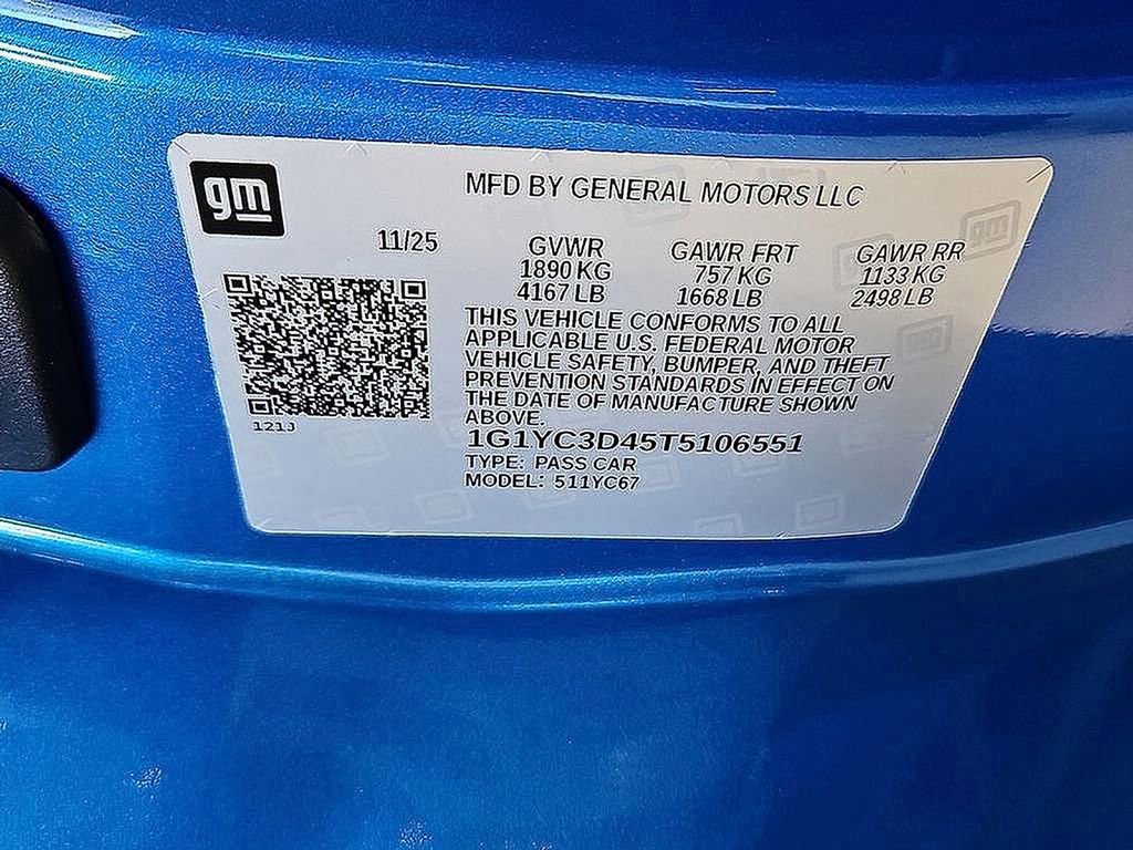 New 2026 Chevrolet Corvette Stingray Premium Conv w/ Z51 Performance Package image 19