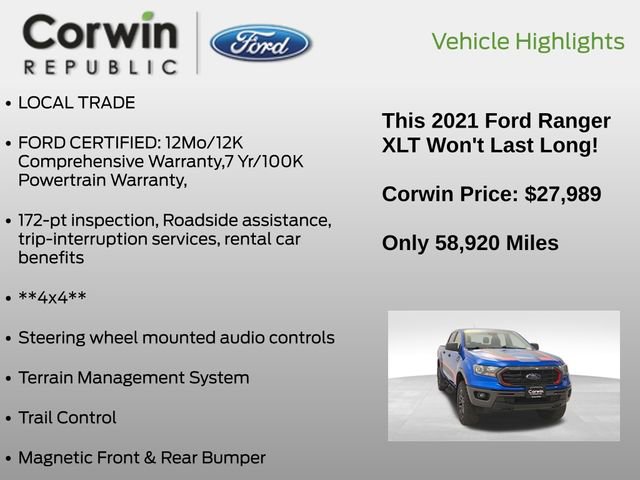 Certified 2021 Ford Ranger XLT w/ Tremor Off-Road Package image 26