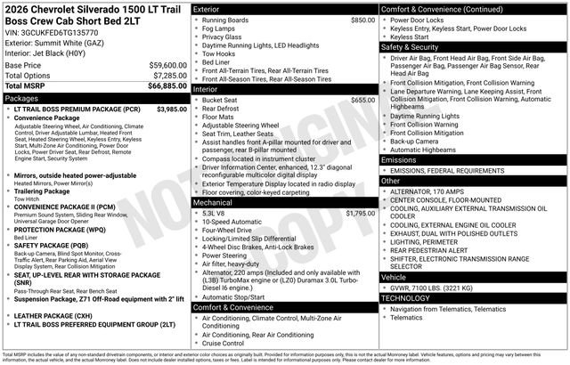 New 2026 Chevrolet Silverado 1500 LT Trail Boss w/ LT Trail Boss Premium Package image 2
