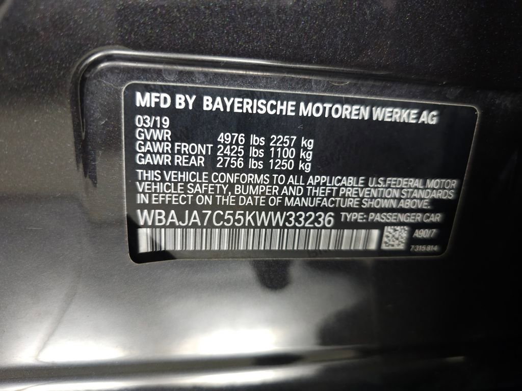 Used 2019 BMW 530i xDrive w/ Convenience Package AWD/4WD image 29