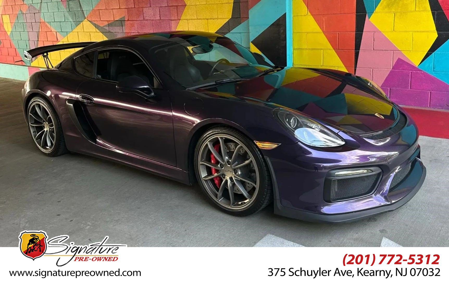 Used 2016 Porsche Cayman GT4 w/ Sport Chrono Package RWD image 1
