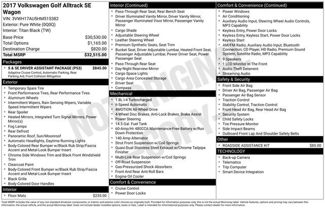 Used 2017 Volkswagen Golf Alltrack SE image 7