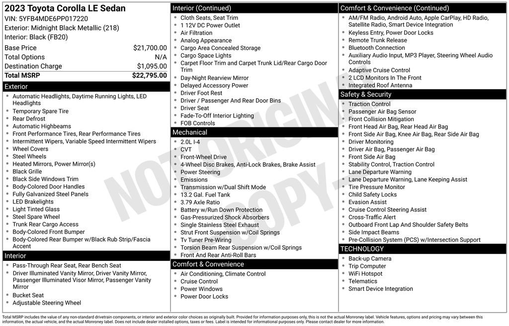 Used 2023 Toyota Corolla LE image 4