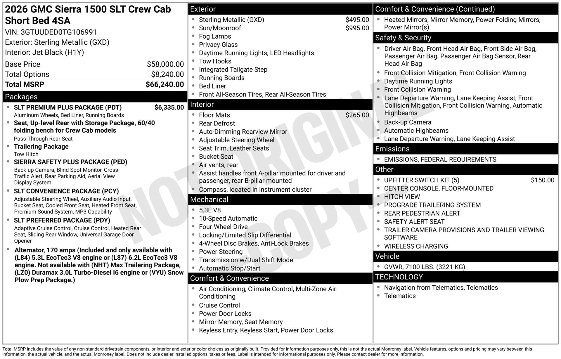 New 2026 GMC Sierra 1500 SLT w/ SLT Premium Plus Package image 3