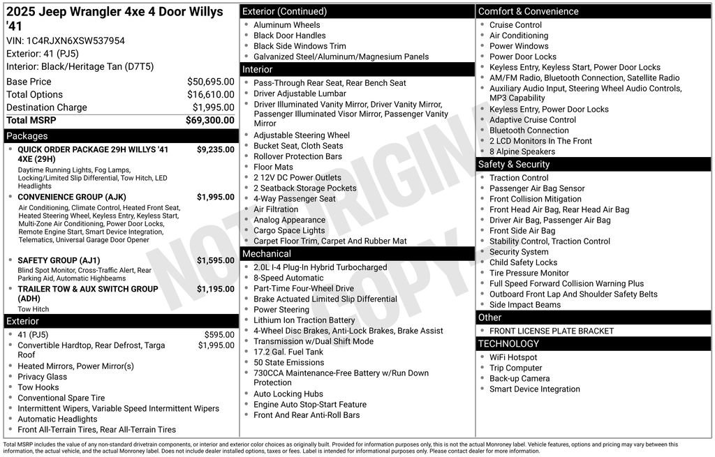 New 2025 Jeep Wrangler Unlimited Sport S 4xe image 36