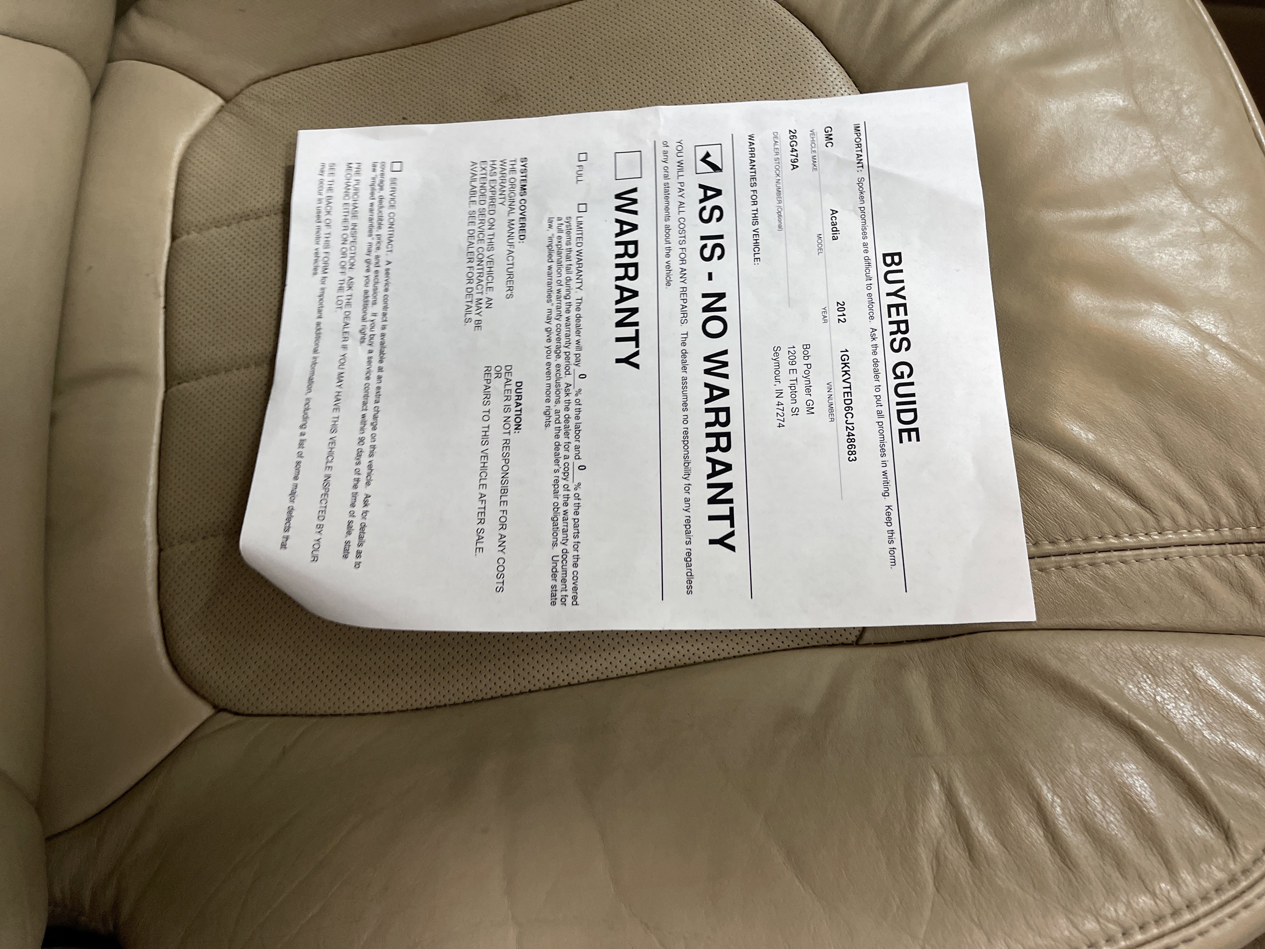 Used 2012 GMC Acadia Denali image 27