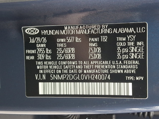 New 2027 Hyundai Santa Fe SEL AWD/4WD image 17