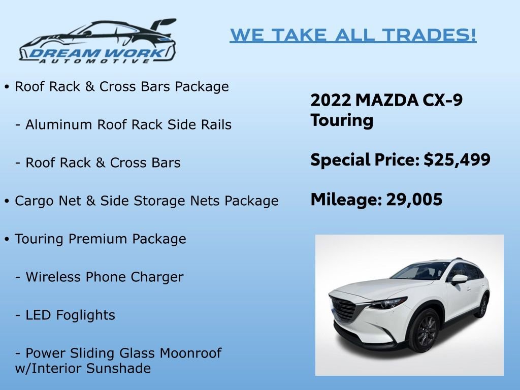 Used 2022 MAZDA CX-9 Touring w/ Touring Premium Package image 2