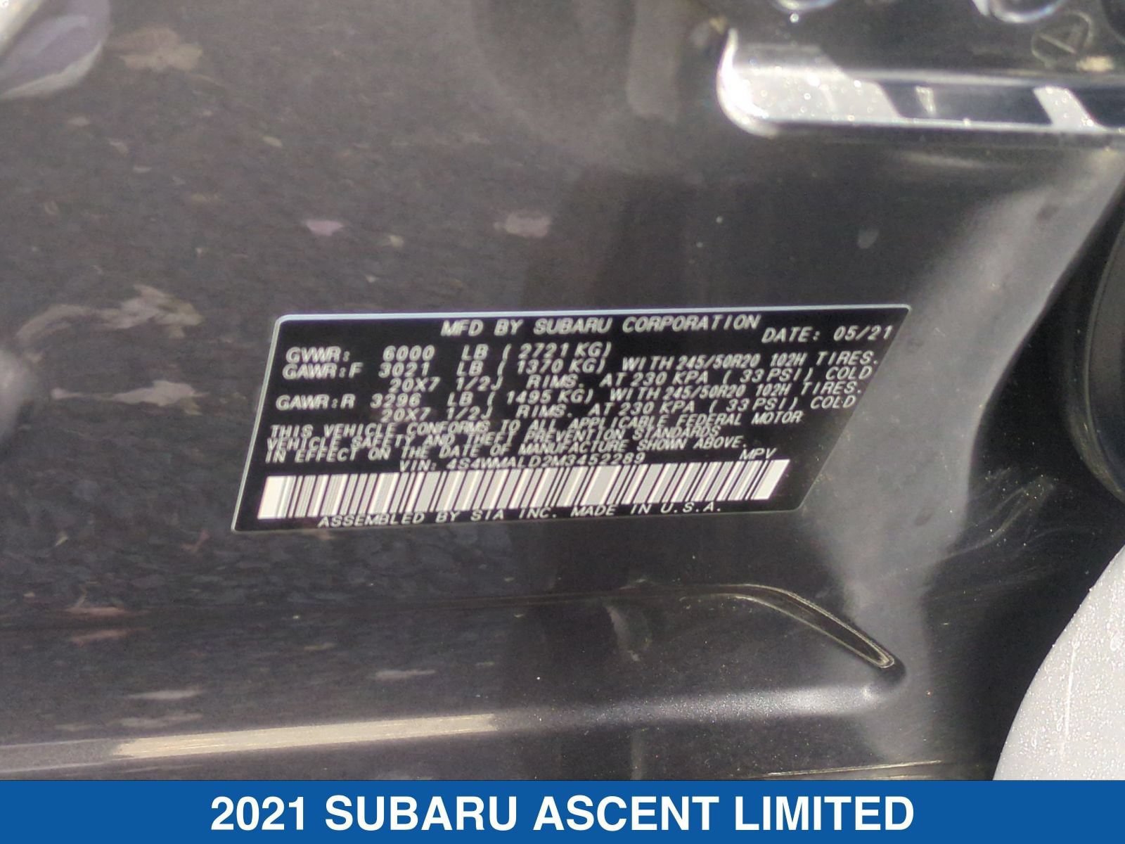 Used 2021 Subaru Ascent Limited w/ Technology Package AWD/4WD image 41