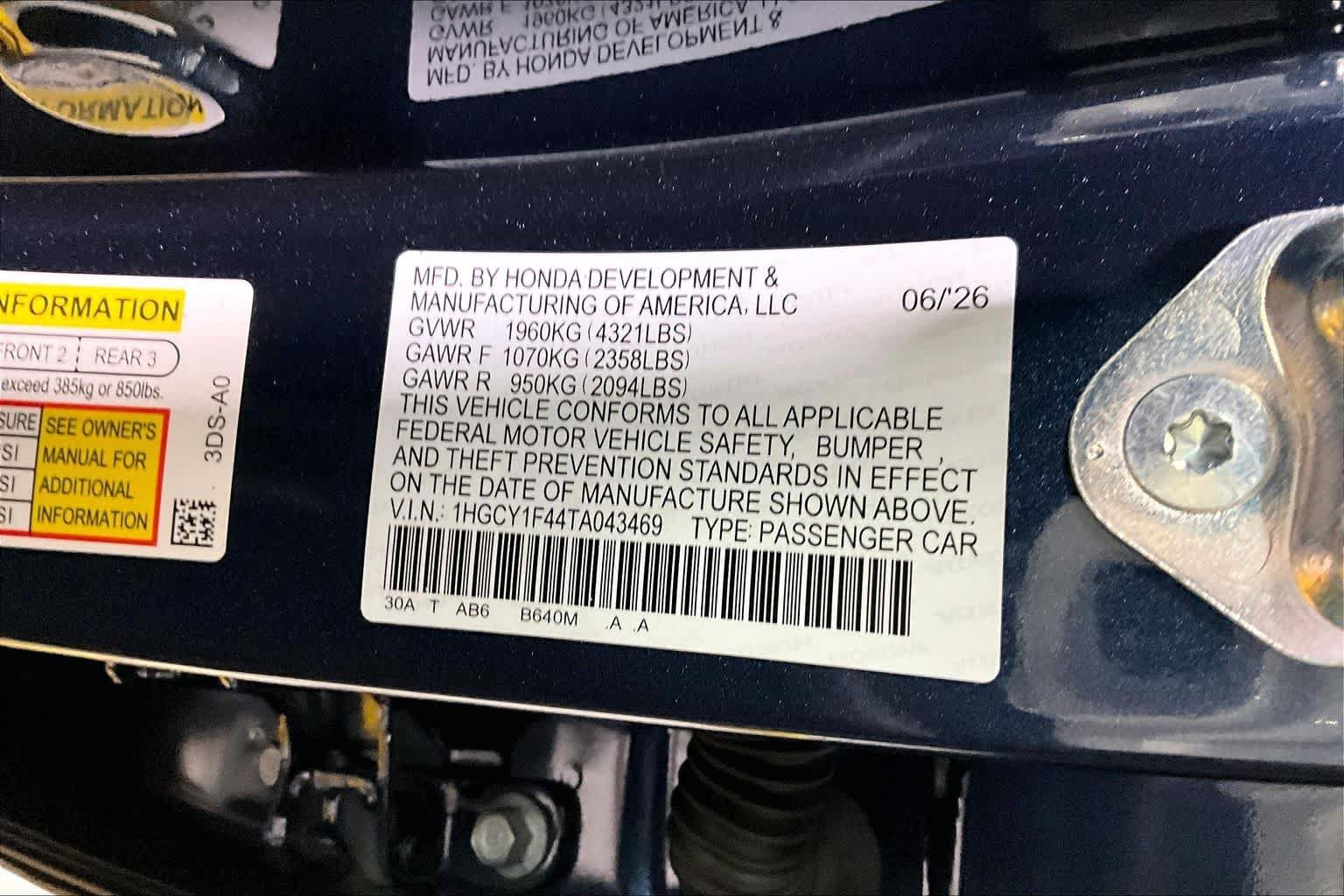 New 2026 Honda Accord SE image 20