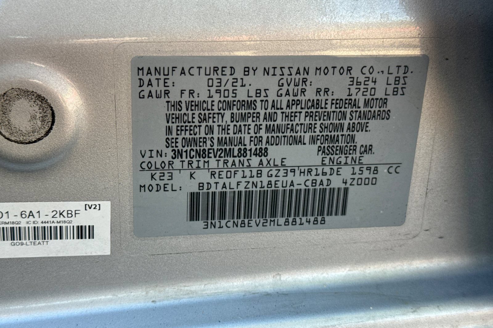 Used 2021 Nissan Versa SV FWD image 55