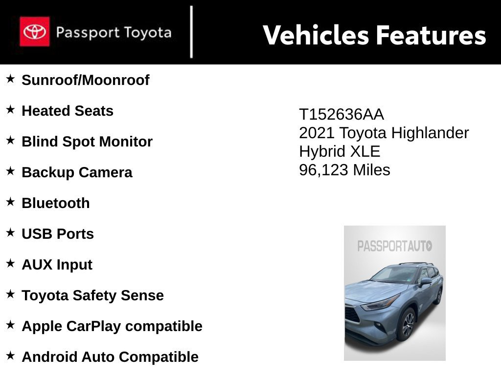 Used 2021 Toyota Highlander XLE AWD/4WD image 9