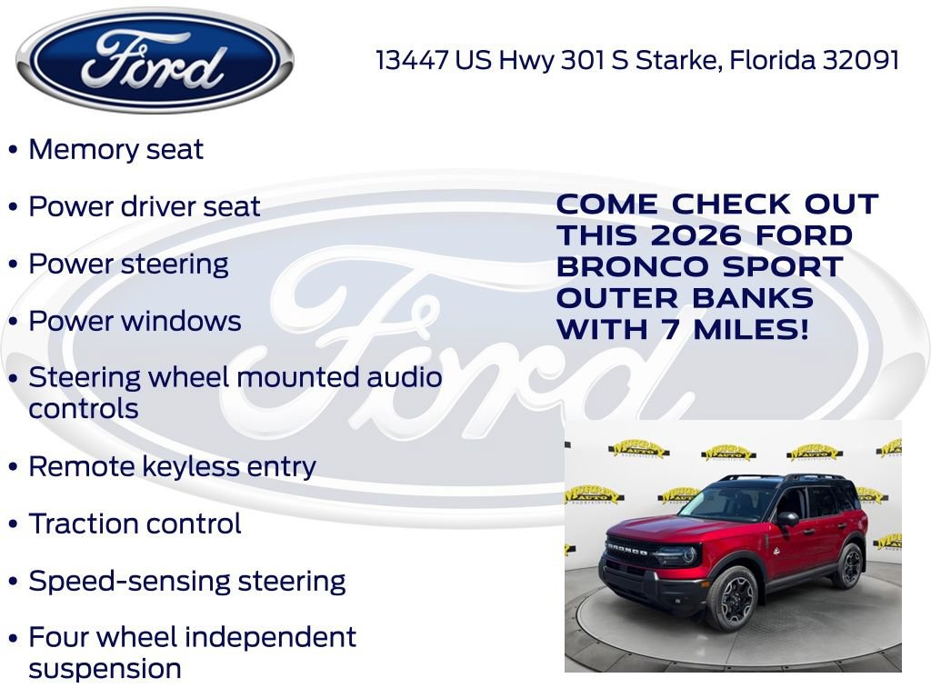 New 2026 Ford Bronco Sport Outer Banks w/ Outer Banks Tech Package+ AWD/4WD image 25