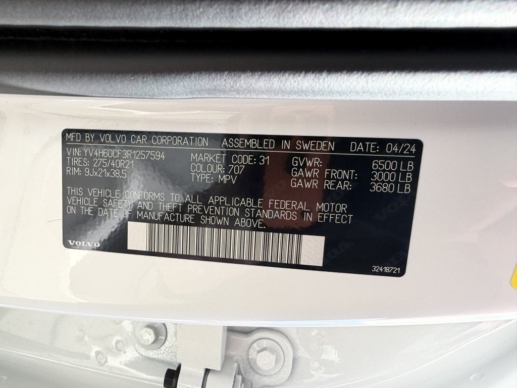 Used 2024 Volvo XC90 T8 Ultimate w/ Protection Package Premier AWD/4WD image 47