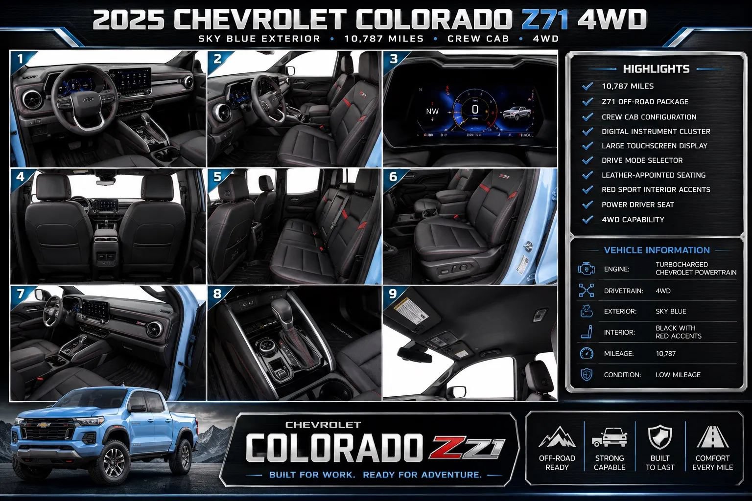 Used 2025 Chevrolet Colorado Z71 w/ Technology Package AWD/4WD image 19
