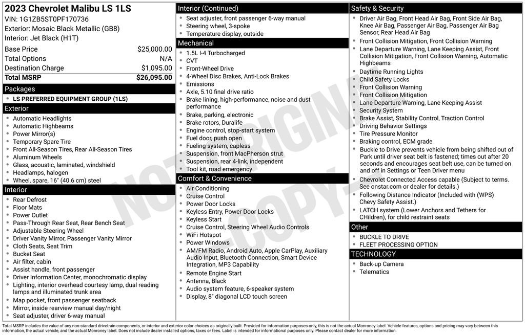 Used 2023 Chevrolet Malibu LS FWD image 29