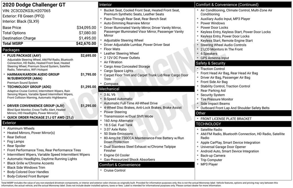 Used 2020 Dodge Challenger GT w/ Plus Package image 2