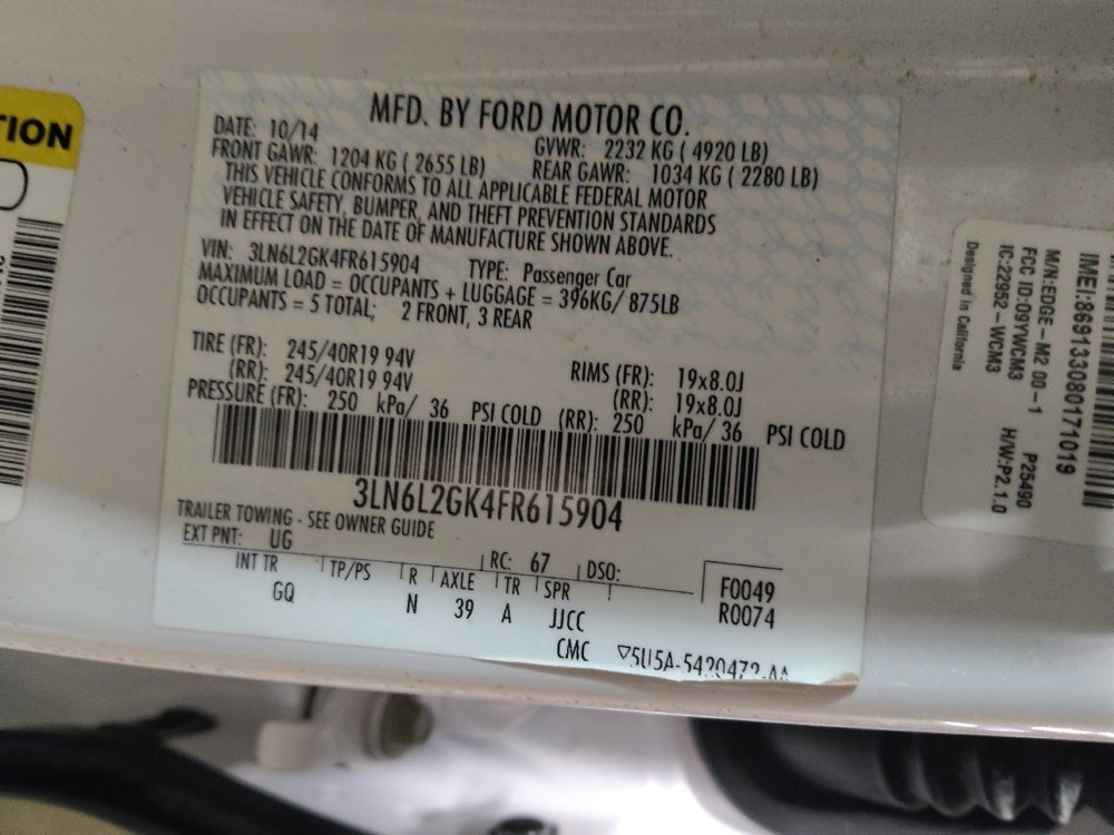 Used 2015 Lincoln MKZ w/ Equipment Group 102A Reserve FWD image 33