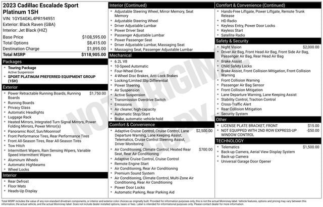 Certified 2023 Cadillac Escalade Sport Platinum AWD/4WD image 34