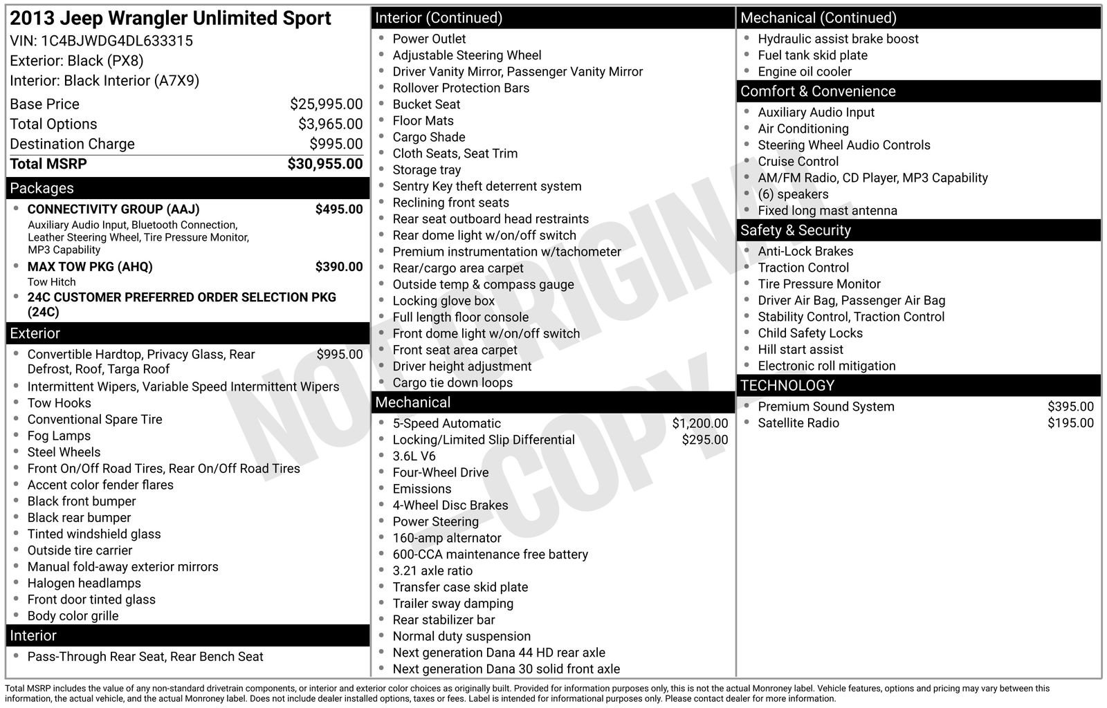 Used 2013 Jeep Wrangler Unlimited Sport w/ Connectivity Group image 6