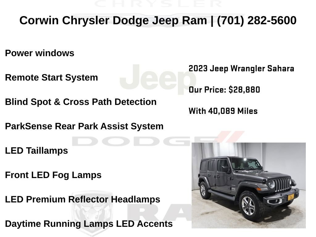 Certified 2023 Jeep Wrangler Sahara w/ LED Lighting Group image 27