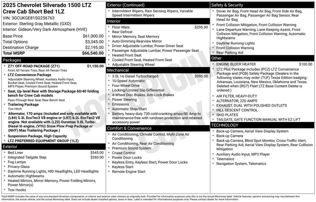 Used 2025 Chevrolet Silverado 1500 LTZ w/ Z71 Off-Road Package image 8