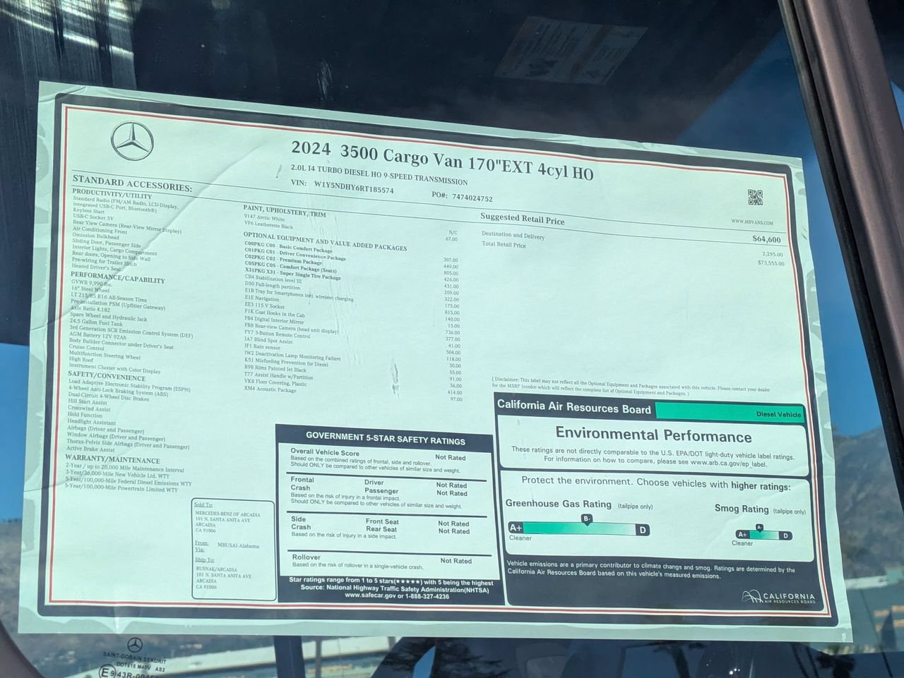 New 2024 Mercedes-Benz Sprinter 3500 image 16