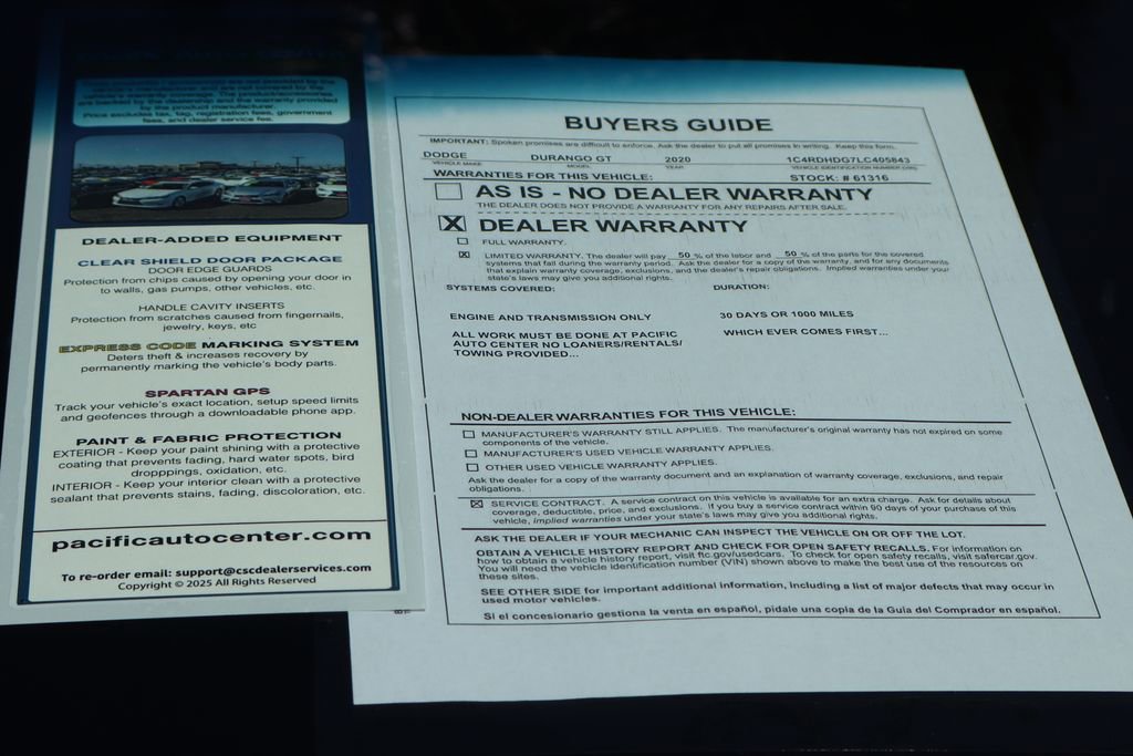 Used 2020 Dodge Durango GT w/ Blacktop Package image 54