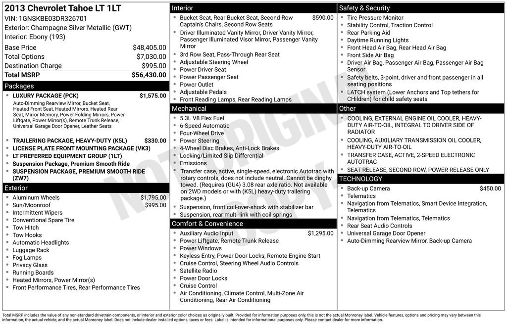 Used 2013 Chevrolet Tahoe LT w/ Luxury Package image 44