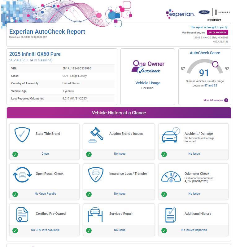 Certified 2025 INFINITI QX60 Pure image 23