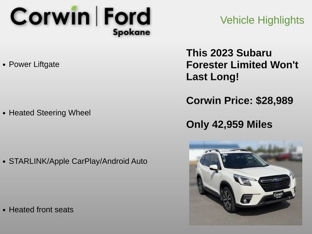 Used 2023 Subaru Forester Limited w/ Popular Package #2 AWD/4WD image 12