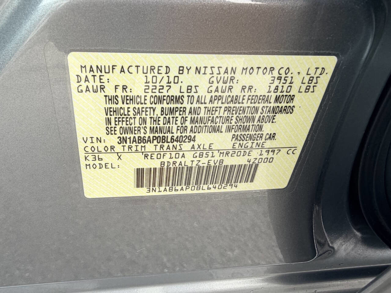 Used 2011 Nissan Sentra 2.0 S FWD image 5
