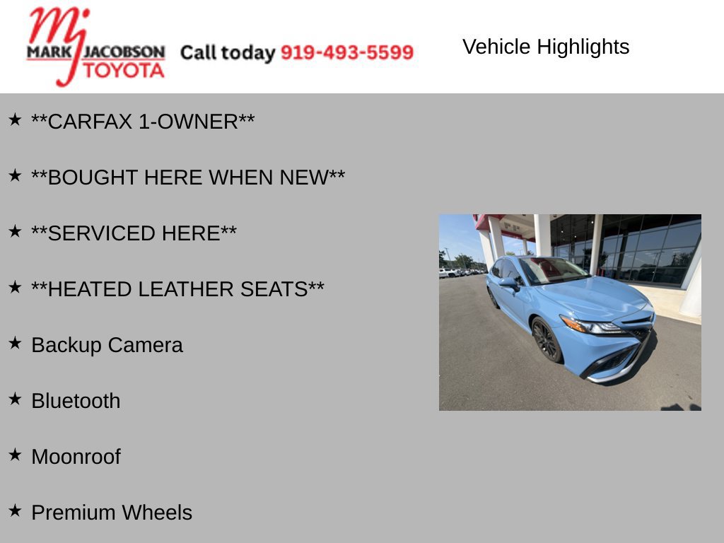 Used 2023 Toyota Camry XSE w/ Navigation Package FWD image 5