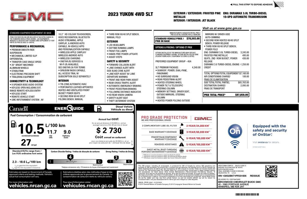 Used 2023 GMC Yukon SLT image 3