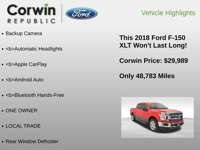 Certified 2018 Ford F150 XLT w/ Equipment Group 302A Luxury image 6