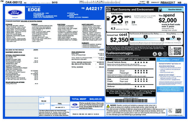 Used 2024 Ford Edge SEL w/ Convenience Package AWD/4WD image 44