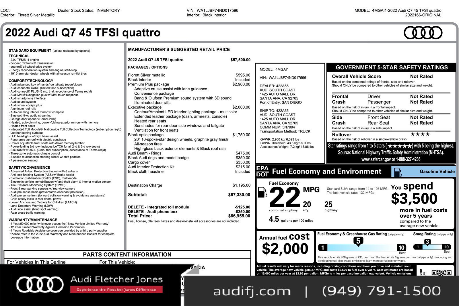 Used 2022 Audi Q7 2.0T Premium Plus image 25