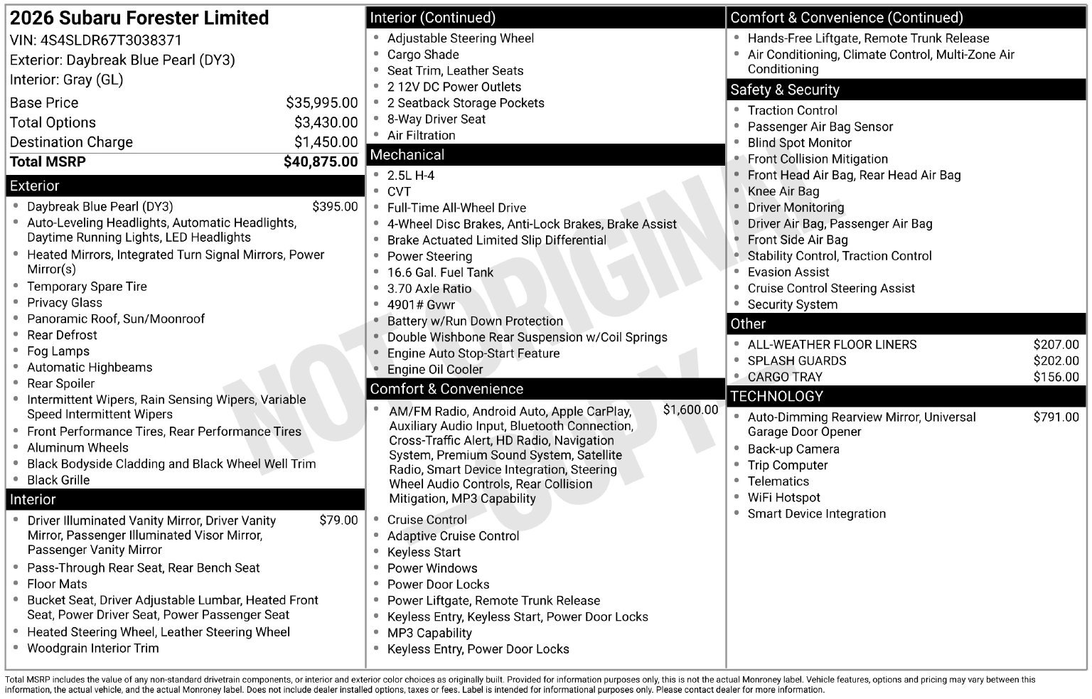Certified 2026 Subaru Forester Limited AWD/4WD image 34