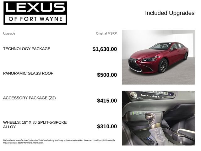 Used 2024 Lexus ES 350 w/ Technology Package FWD image 4