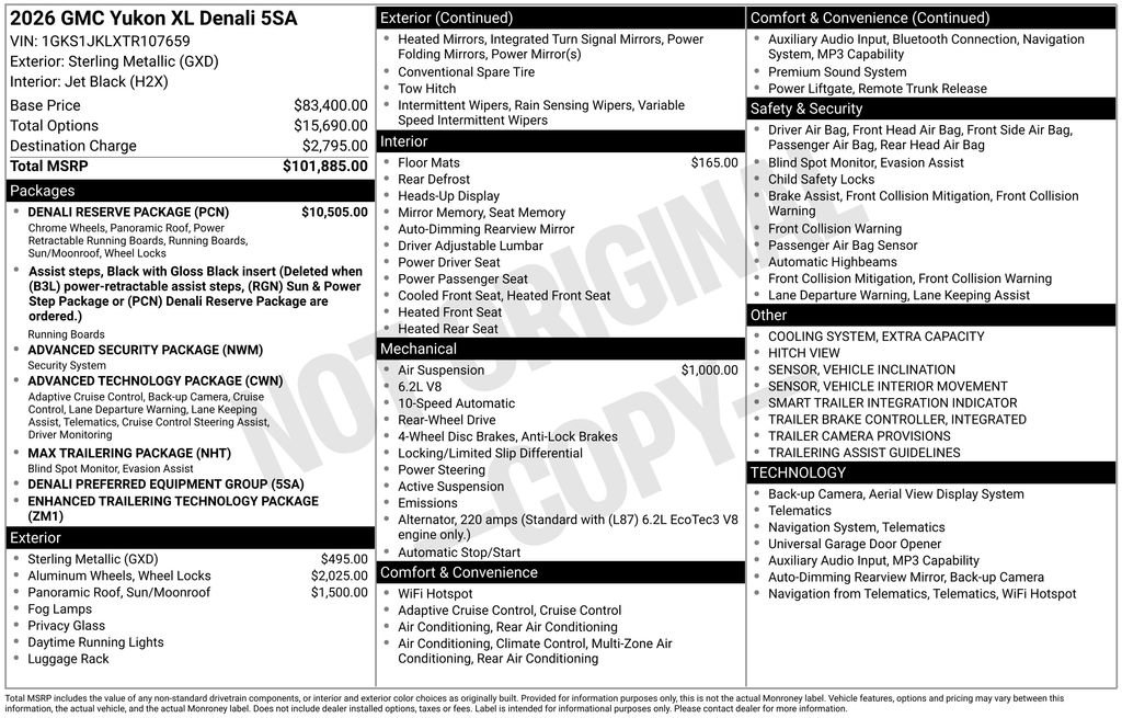 Used 2026 GMC Yukon XL Denali w/ Denali Reserve Package image 5