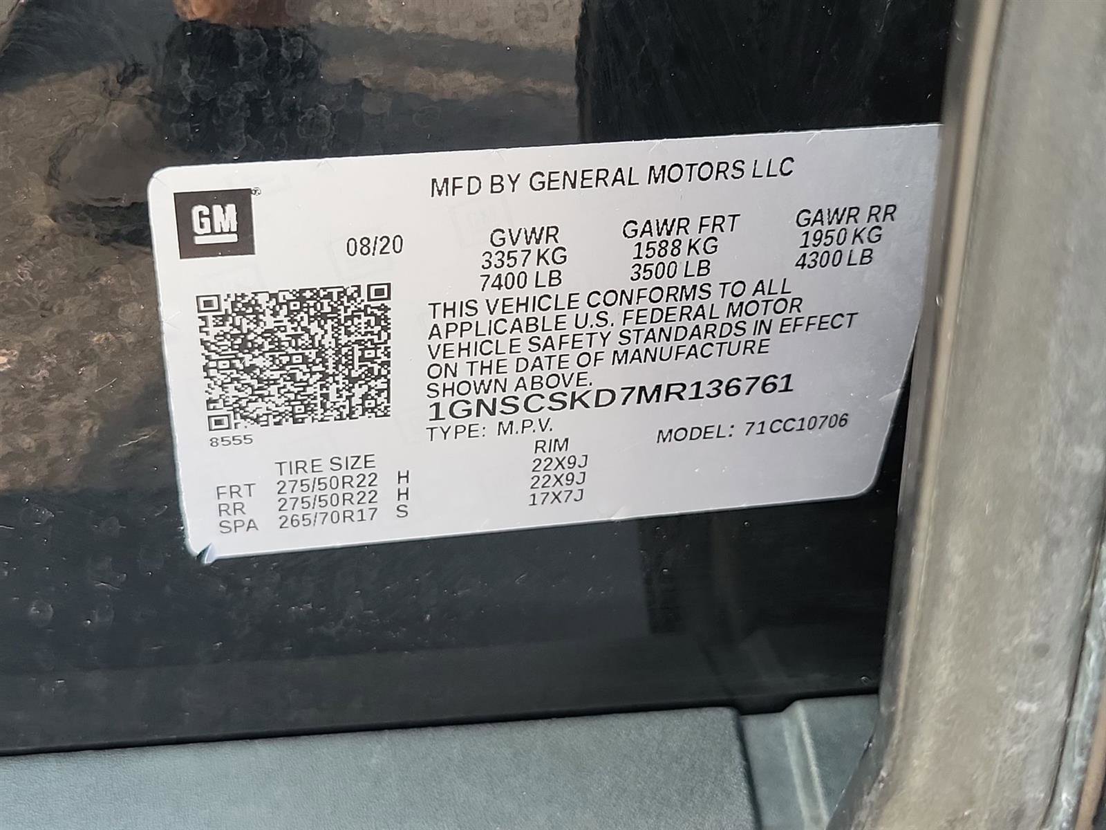 Used 2021 Chevrolet Tahoe Premier w/ Premium Package image 33