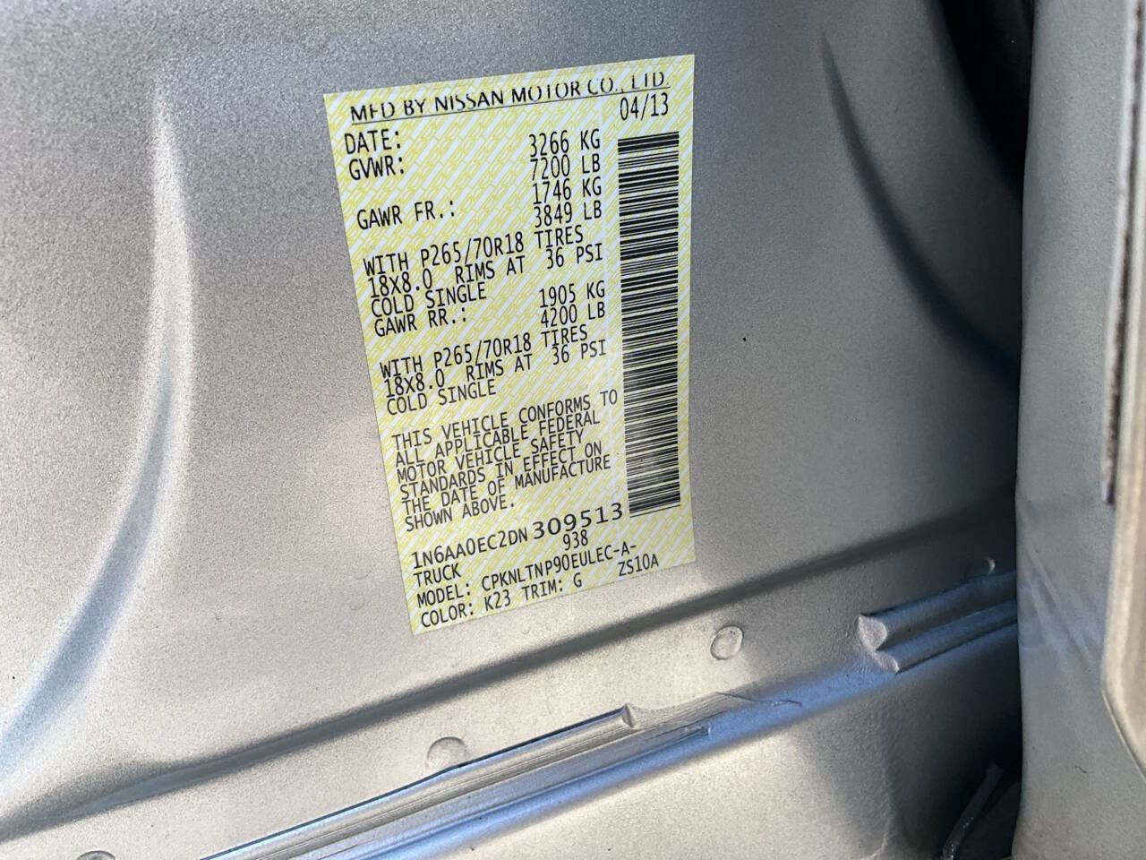 Used 2013 Nissan Titan SV w/ SV Premium Utility Pkg image 20